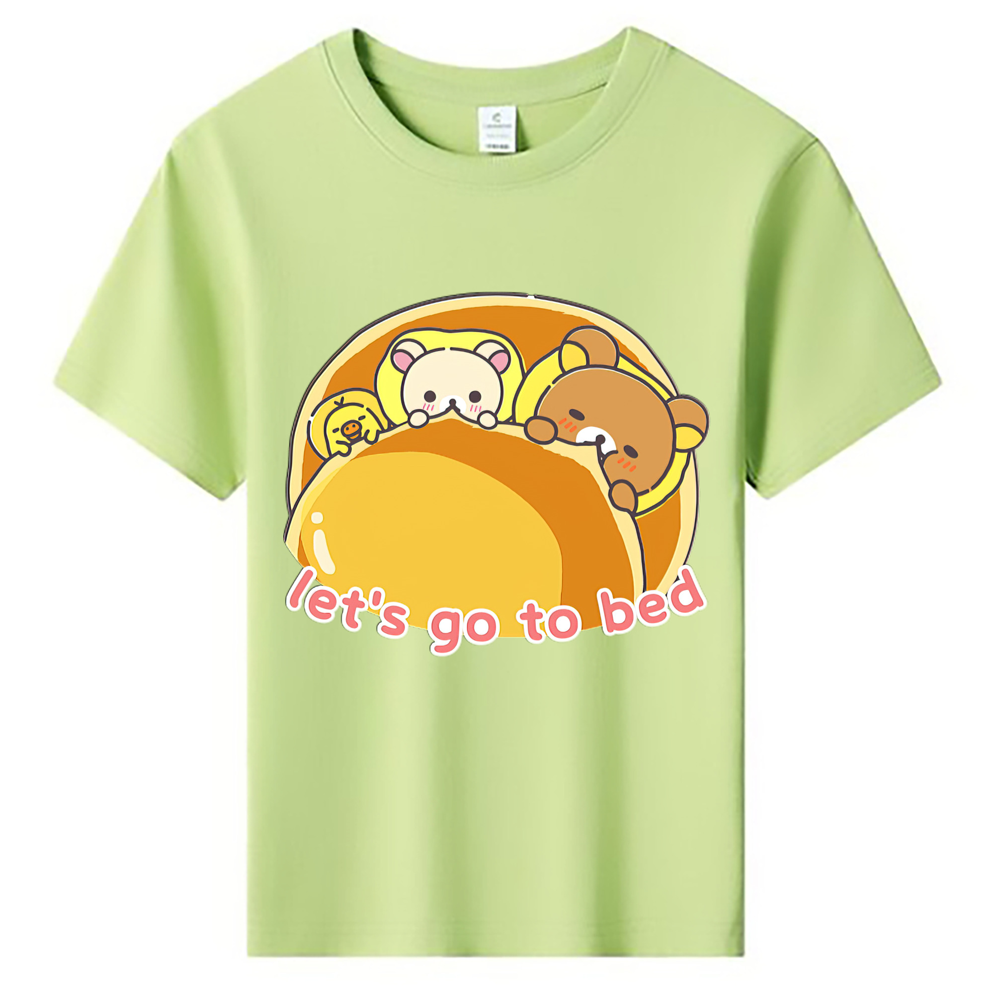 （画像用） リラックマ リラックマ キイロイトリ Rilakkuma Korilakkuma Kiiroitori 綿100％キッズTシャツ（フロントプリント）